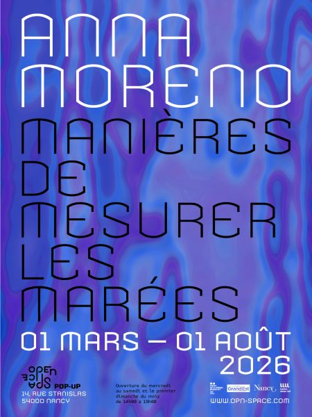 image de l'affiche de l'exposition avec le nom de l'artiste, le titre de l'exposition et les dates de l'exposition