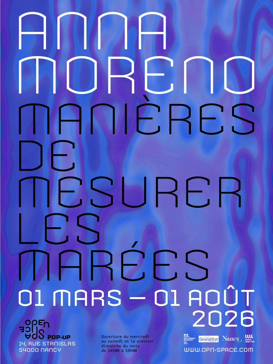 image de l'affiche de l'exposition avec le nom de l'artiste, le titre de l'exposition et les dates de l'exposition